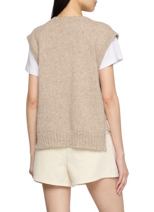 Back View - Click To Enlarge - CASA POMA - Llama Knit Gilet