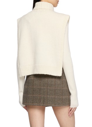 Back View - Click To Enlarge - CASA POMA - Heart Knit Mini Poncho