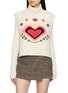 CASA POMA Heart Knit Mini Poncho