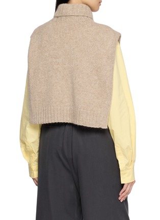 Back View - Click To Enlarge - CASA POMA - Inca Knit Mini Poncho