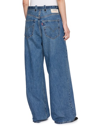 Back View - Click To Enlarge - SACAI - X Levi's Belted Wide Leg Denim Jeans