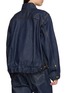 Back View - Click To Enlarge - SACAI - X Levi's Zip-Up Elasticated Hem Denim Jacket