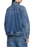 Back View - Click To Enlarge - SACAI - X Levi's Zip-Up Elasticated Hem Denim Jacket