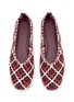 Detail View - Click To Enlarge - PEDDER RED - Freja Woven Leather Flats