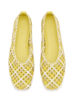 Detail View - Click To Enlarge - PEDDER RED - Freja Woven Leather Flats