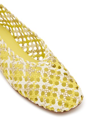 Detail View - Click To Enlarge - PEDDER RED - Freja Woven Leather Flats