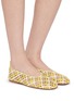 Figure View - Click To Enlarge - PEDDER RED - Freja Woven Leather Flats