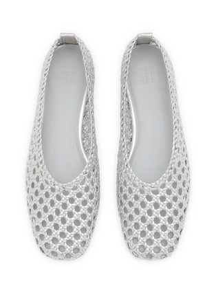 Detail View - Click To Enlarge - PEDDER RED - Freja Woven Leather Flats