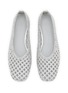 Detail View - Click To Enlarge - PEDDER RED - Freja Woven Leather Flats
