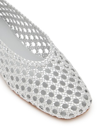 Detail View - Click To Enlarge - PEDDER RED - Freja Woven Leather Flats