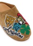 Detail View - Click To Enlarge - NAN-KU COUTURE - Embroidered Patch Suede Clogs