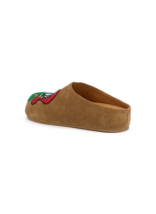  - NAN-KU COUTURE - Embroidered Patch Suede Clogs