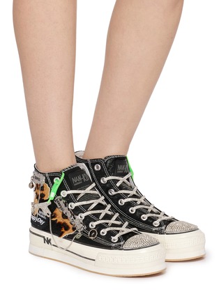 Figure View - Click To Enlarge - NAN-KU COUTURE - Embellished High Top Women's Sneakers