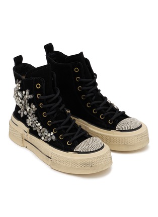 Detail View - Click To Enlarge - NAN-KU COUTURE - Embellished High Top Women's Sneakers