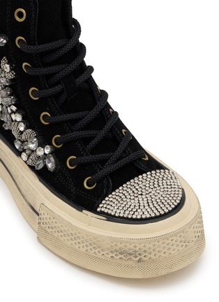 Detail View - Click To Enlarge - NAN-KU COUTURE - Embellished High Top Women's Sneakers