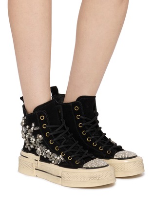 Figure View - Click To Enlarge - NAN-KU COUTURE - Embellished High Top Women's Sneakers