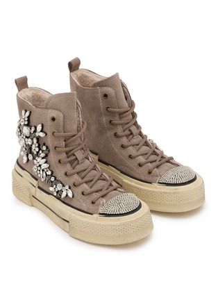 Detail View - Click To Enlarge - NAN-KU COUTURE - Embellished High Top Women's Sneakers