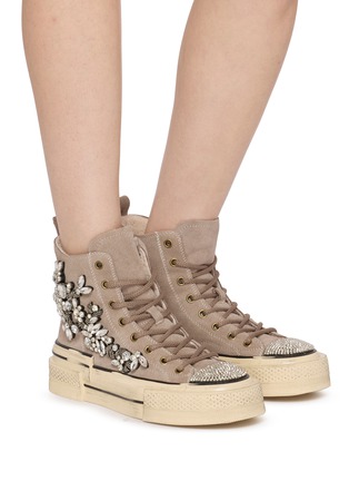 Figure View - Click To Enlarge - NAN-KU COUTURE - Embellished High Top Women's Sneakers