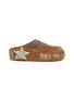NAN-KU COUTURE Embellished Printed Suede Clogs