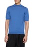 TOMORROWLAND Short Sleeve Mock Neck Knit Top