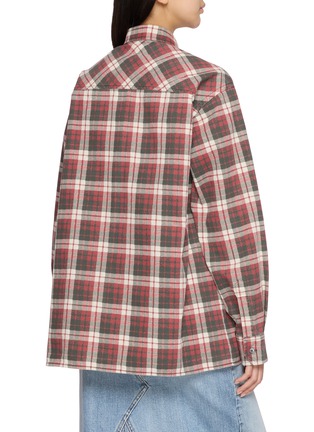 Back View - Click To Enlarge - MM6 MAISON MARGIELA - Oversized Checked Shirt