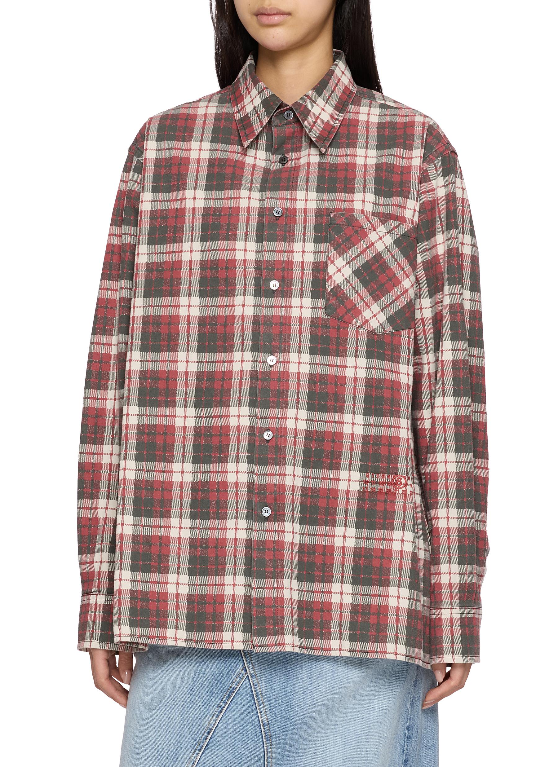 MM6 MAISON MARGIELA | Oversized Checked Shirt | Women | Lane Crawford