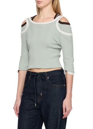 Detail View - Click To Enlarge - BEAUTIFUL PEOPLE - Double End Hollow Rib Top