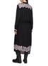 Back View - Click To Enlarge - FORTELA - Embroidered Paisley Tie Neck Maxi Dress
