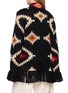 Back View - Click To Enlarge - FORTELA - Fringed Loose Cardigan