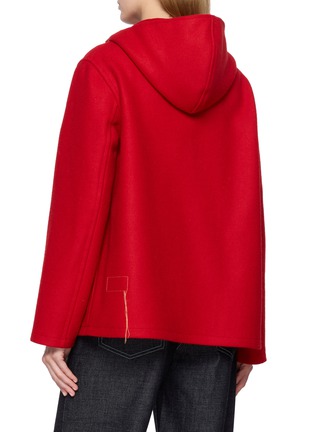 Back View - Click To Enlarge - FORTELA - Hooded Toggle Front Short Coat