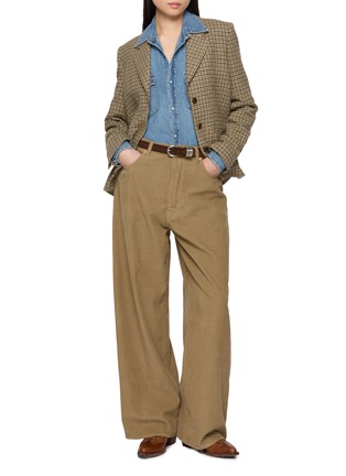 Figure View - Click To Enlarge - FORTELA - Fluid Straight Leg Pants