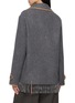 Back View - Click To Enlarge - FORTELA - Fringed Hem Contrast Detail Jacket
