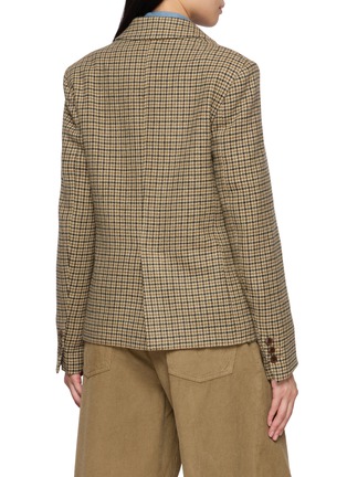 Back View - Click To Enlarge - FORTELA - Houndstooth Check Single Breasted Blazer
