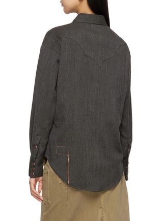 Back View - Click To Enlarge - FORTELA - Buttoned Flap Pocket Shirt