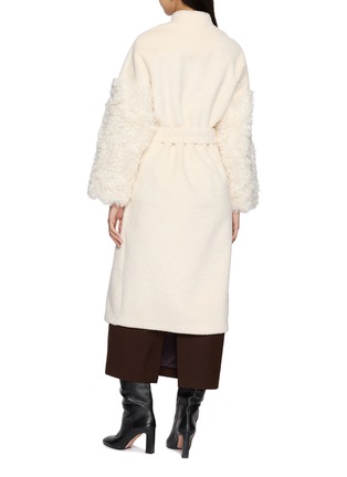 Back View - Click To Enlarge - VALENTINI 1972 - Pacaia Belted Faux Fur Sleeve Coat