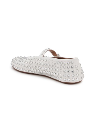  - ALAÏA - Strass Mary Jane Leather Ballet Flats