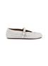 ALAÏA Strass Mary Jane Leather Ballet Flats
