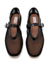 Detail View - Click To Enlarge - ALAÏA - Flat Fishnet Mary Jane Patent Leather Espadrilles