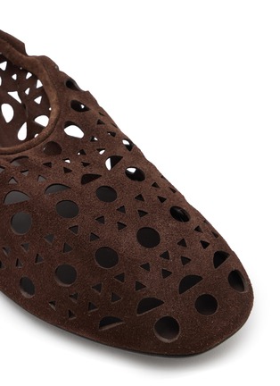 Detail View - Click To Enlarge - ALAÏA - Slipper Vienne Velvet Ballerina Flats