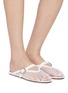 Figure View - Click To Enlarge - ALAÏA - Patent Leather Fishnet Mules