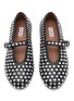 Detail View - Click To Enlarge - ALAÏA - La Strass Leather Mary Jane Flats
