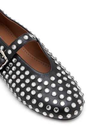 Detail View - Click To Enlarge - ALAÏA - La Strass Leather Mary Jane Flats