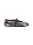 ALAÏA La Strass Leather Mary Jane Flats