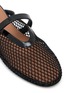 Detail View - Click To Enlarge - ALAÏA - Flat Fishnet Leather Mules