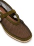 Detail View - Click To Enlarge - ALAÏA - Flat Fishnet Mary Jane Suede Espadrilles