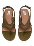 Detail View - Click To Enlarge - ALAÏA - Fishnet Suede Thong Sandals