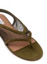 Detail View - Click To Enlarge - ALAÏA - Fishnet Suede Thong Sandals