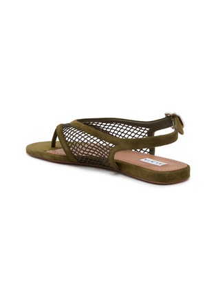  - ALAÏA - Fishnet Suede Thong Sandals