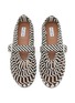 Detail View - Click To Enlarge - ALAÏA - Woven Leather Mary Jane Flats