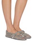 Figure View - Click To Enlarge - ALAÏA - Woven Leather Mary Jane Flats